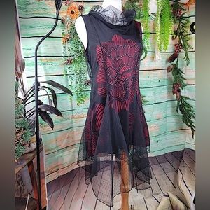 MARIE CLAIRE Gothic Look Gauze Layered Dress